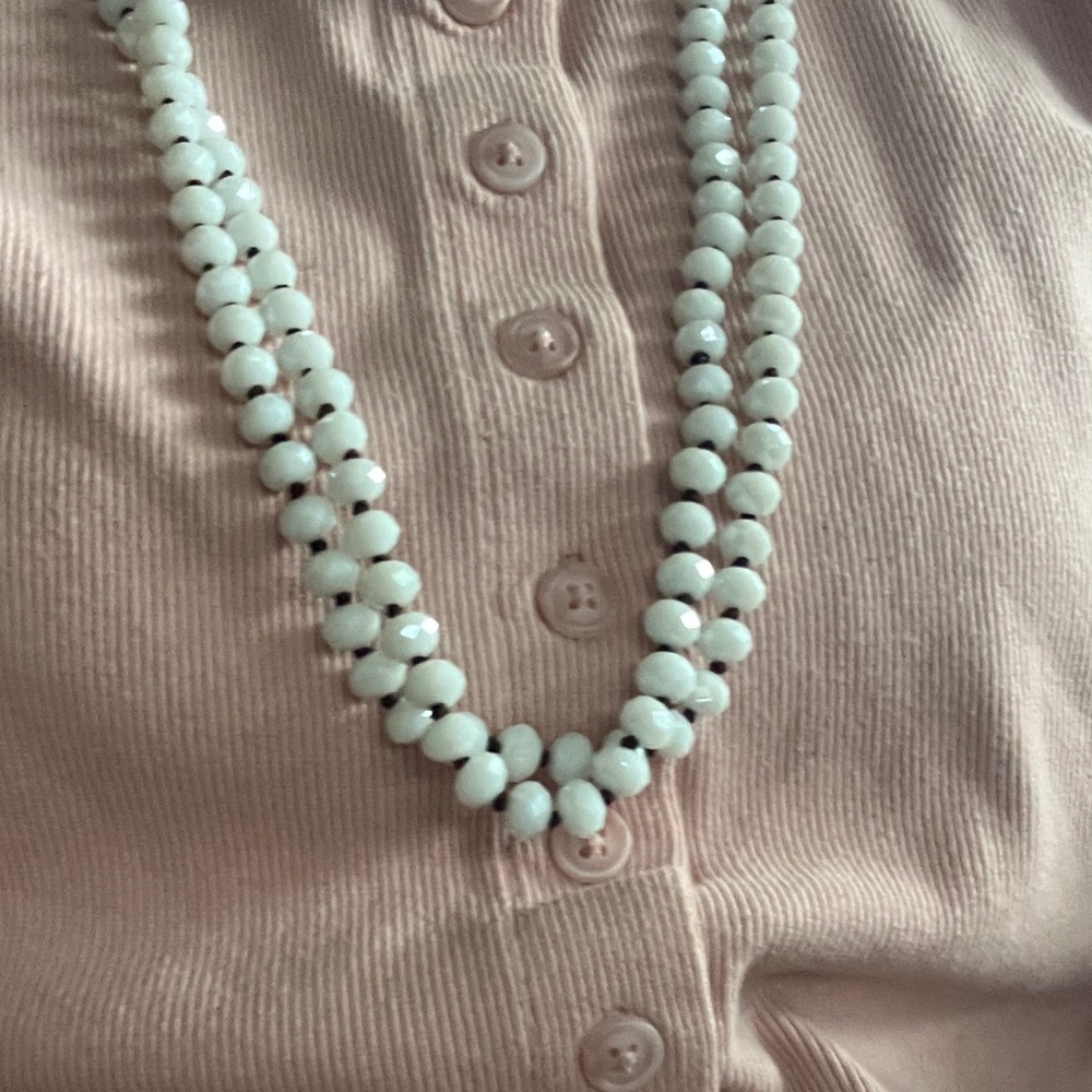 Classic White Beaded Necklace - Women's Jewelry